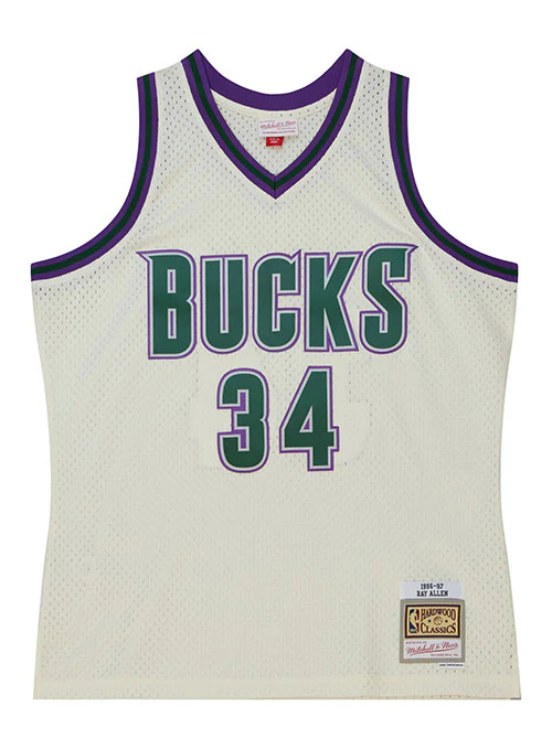 Mitchell & Ness HWC '93 Energy Ray Allen Milwaukee Bucks Swingman Jersey - Image 3