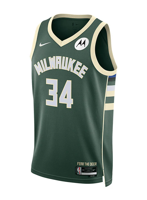 Nike 2022 Icon Edition Giannis Antetokounmpo Milwaukee Bucks Swingman Jersey - Image 4