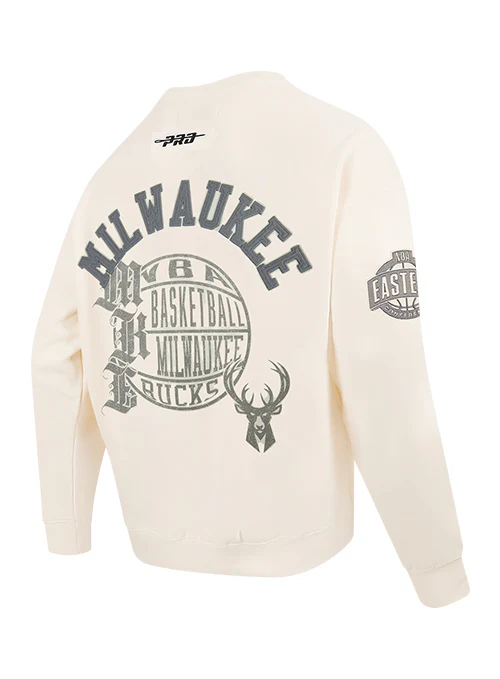 Pro Standard Street Team Milwaukee Bucks Drop Shoulder Crewneck Sweatshirt - Image 4