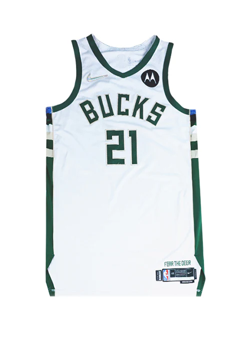 Signed Game-Used Nike Association Edition Jrue Holiday Milwaukee Bucks Authentic Jersey - Image 3